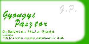 gyongyi pasztor business card