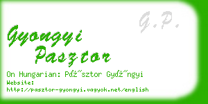 gyongyi pasztor business card